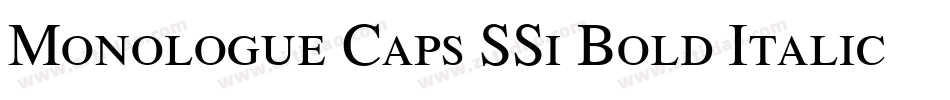 Monologue Caps SSi Bold Italic Small Caps字体转换